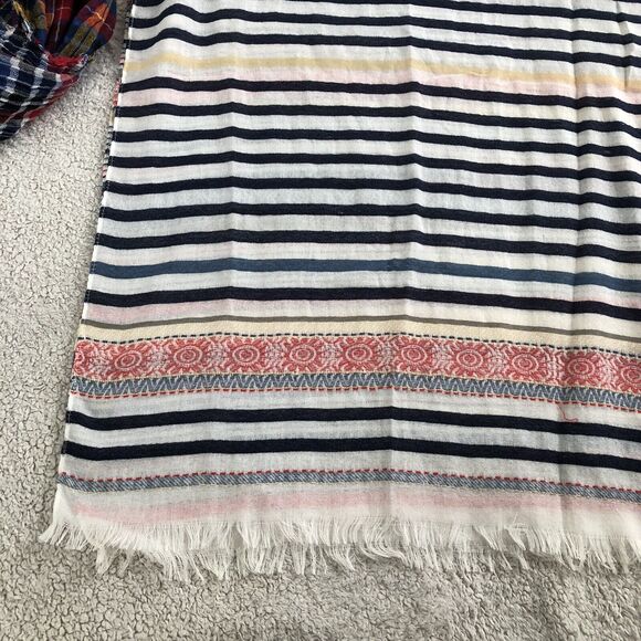 Scarf Lot 3 Womens Scarves Infinity Reversible Plaid Rectangular Stripes Preppy - Picture 4 of 4